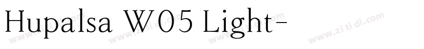 Hupalsa W05 Light字体转换